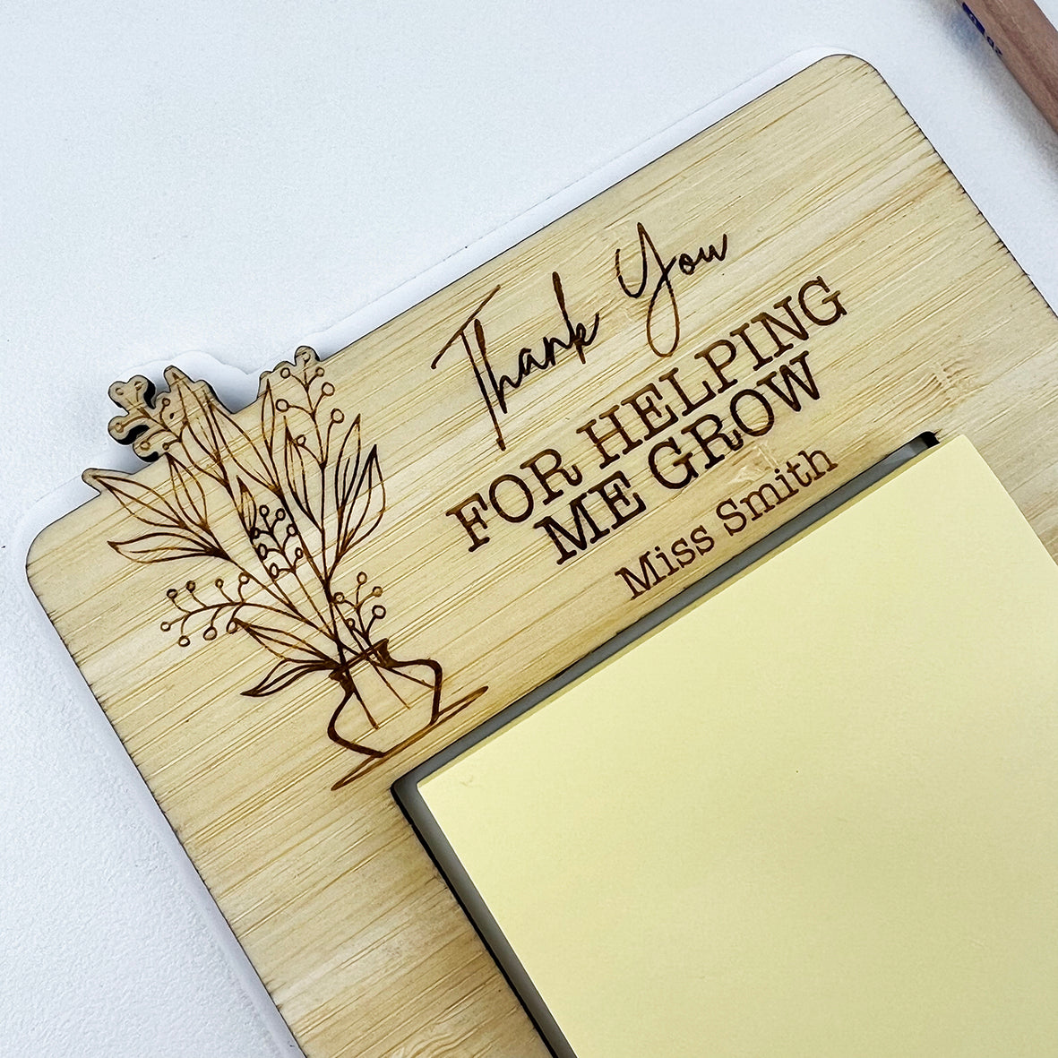 Personalised Teacher Post It Note Holder
