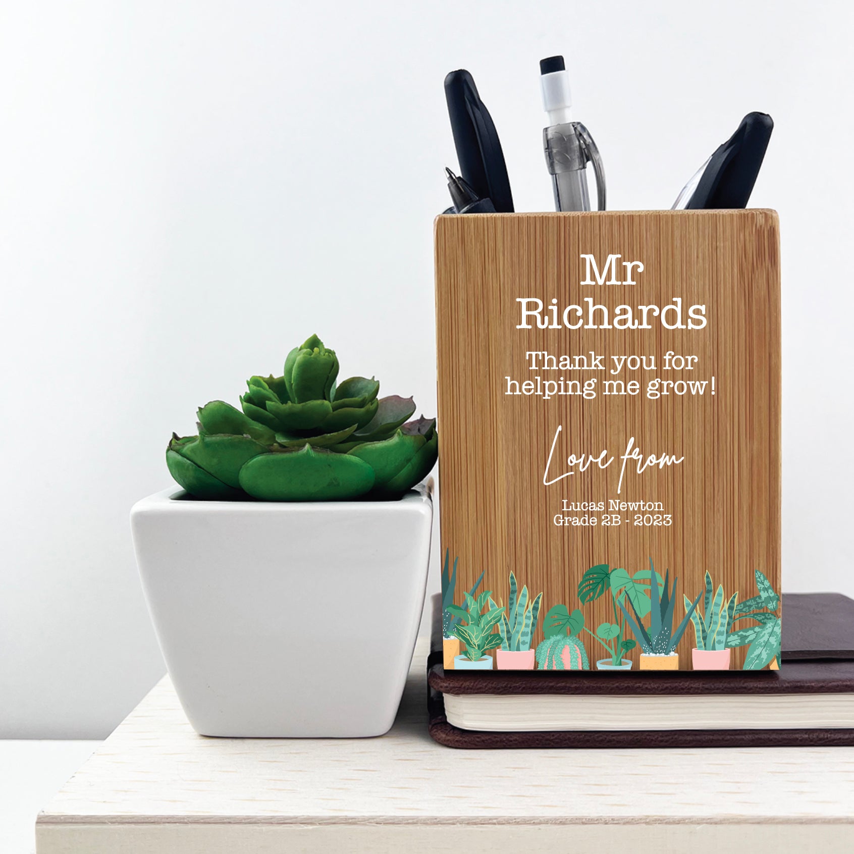 Potted Plants Personalised Pencil Pot