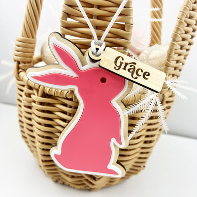 Coloured Rabbit Ornament and Name Tag