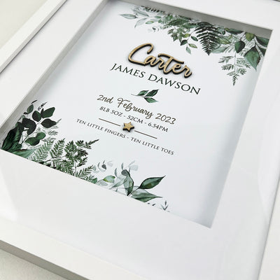 Bamboo (2 colour options) Rainforest Vines Birth Print