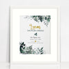 Gold Acrylic Rainforest Vines Birth Print