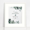 Silver Acrylic Rainforest Vines Birth Print
