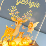 Rainforest Animals Personalised Night Light