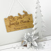Santa Sleigh Stop Here Wall Plaque