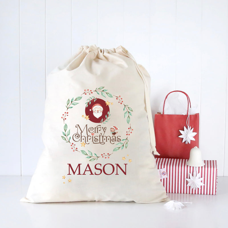 Santa Face Santa Sack