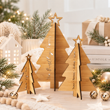 Personalised 3D Bamboo Christmas Trees - Set Of 3