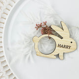 Personalised Sitting Bunny Bamboo Napkin Holders