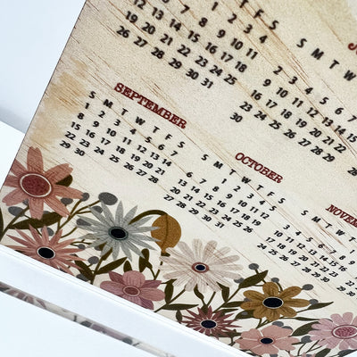 Teacher Flowers Calendar (with stand or magnets)