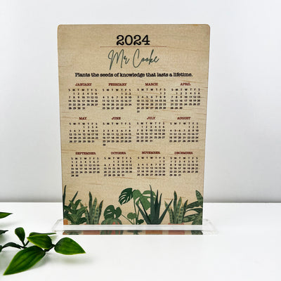 Teacher Pot Plants Calendar (with stand or magnets)