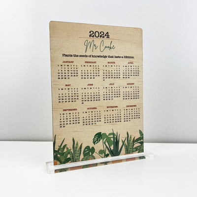 Teacher Pot Plants Calendar (with stand or magnets)