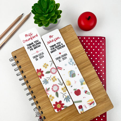 Bright Teacher Personalised Bookmarks (2 designs)