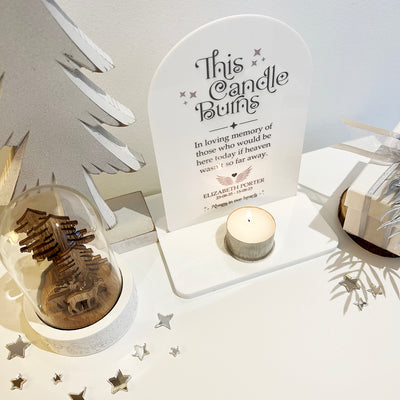 This Candle Burns Personalised Memorial Stand