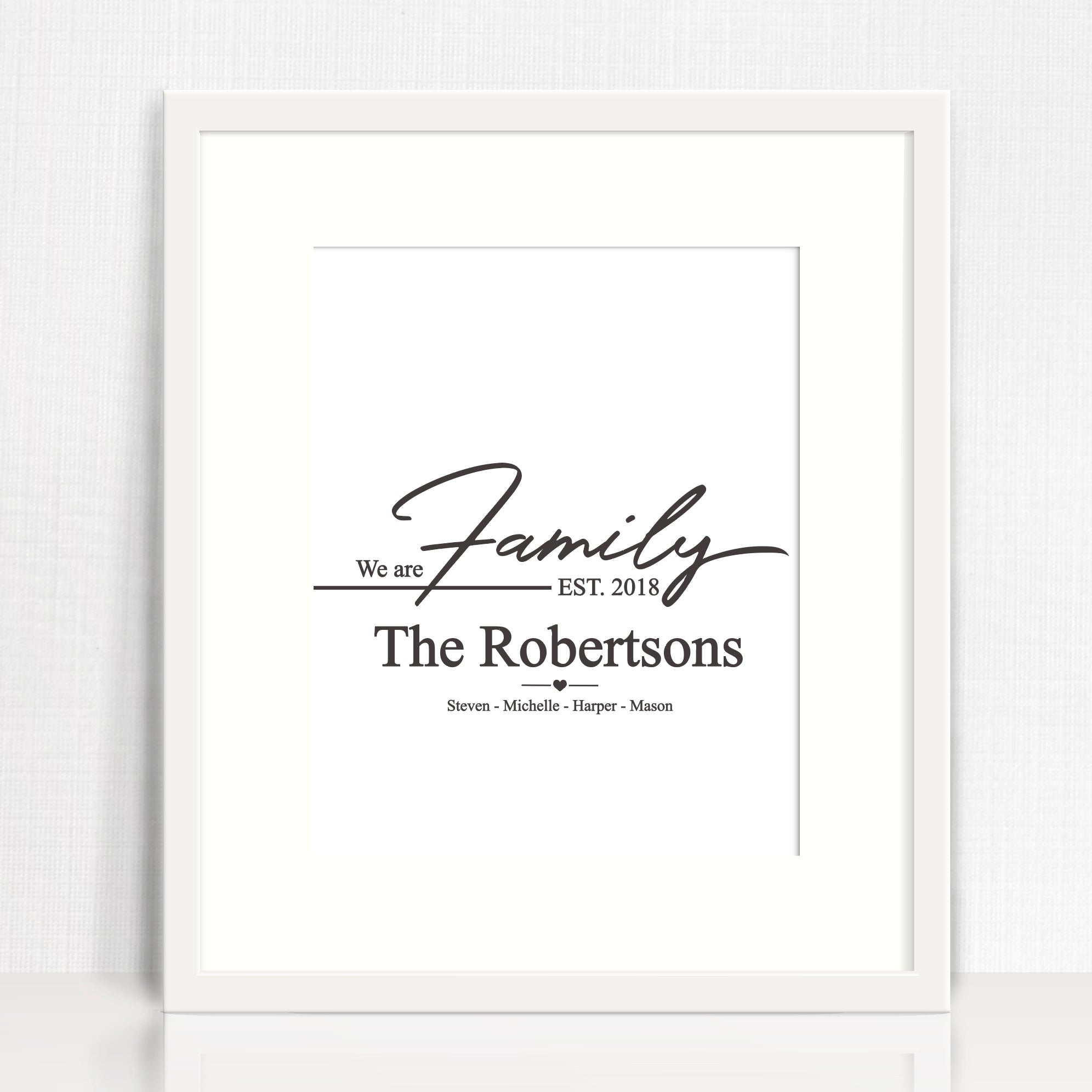 We Are Family Personalised Print