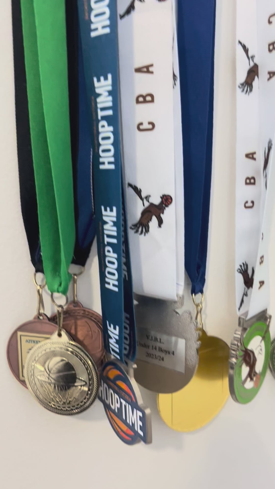 Personalised Medal Hanger - Single Design (3 finishes, various designs)