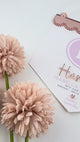 3D Monogram Birth Details Pennant Banner - Caramel