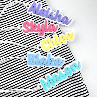Name 3D Acrylic Personalised Bag Tag