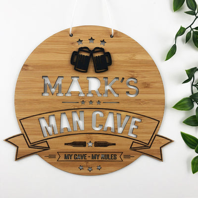Man Cave 3D Personalised Wall Hanging