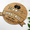 Man Cave 3D Personalised Wall Hanging