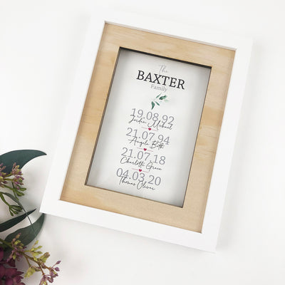 Personalised Printed Family Acrylic Frame