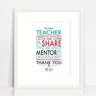 All About Learning Teacher Print