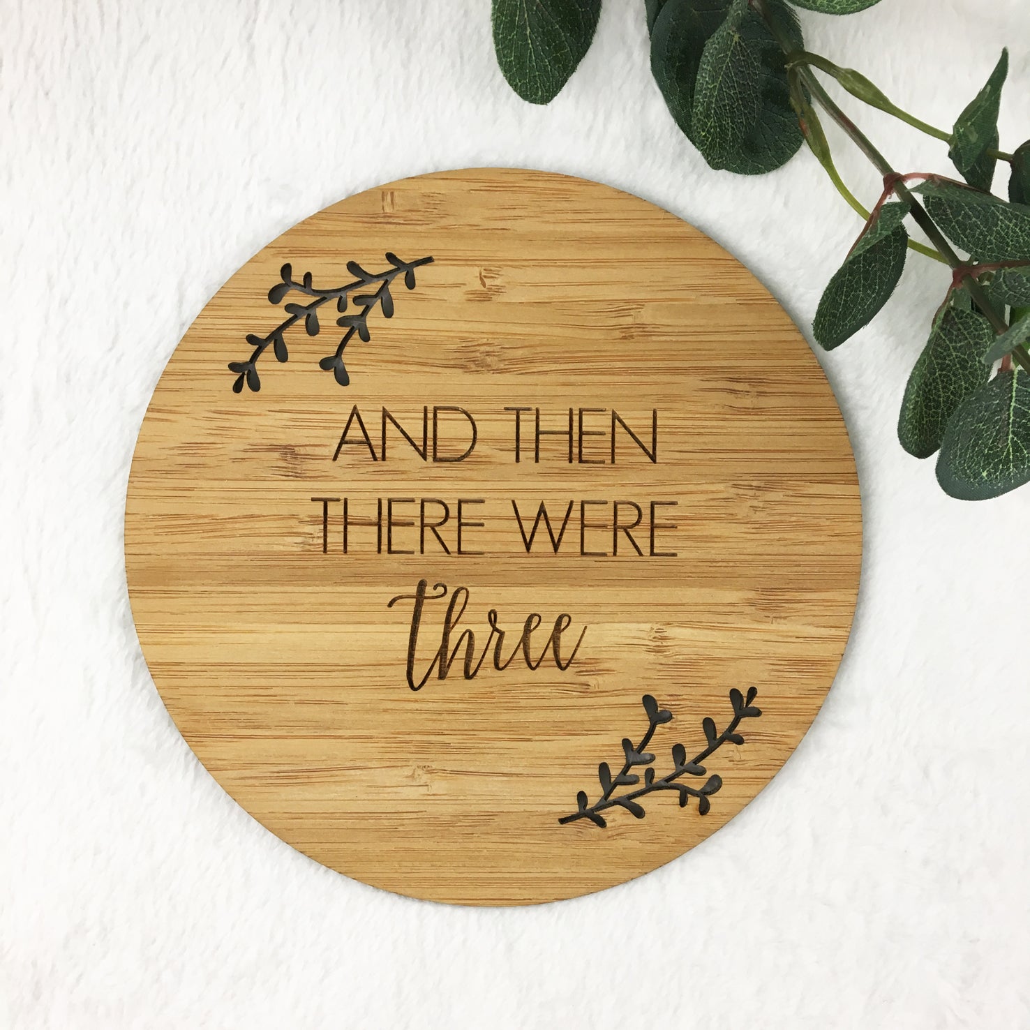 And Then There Were… Personalised Bamboo Plaque