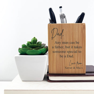 Any Man Can Be A Father Personalised Pencil Pot