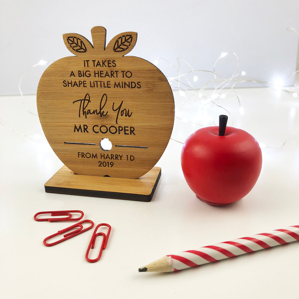 Personalised Teacher Apple Stand