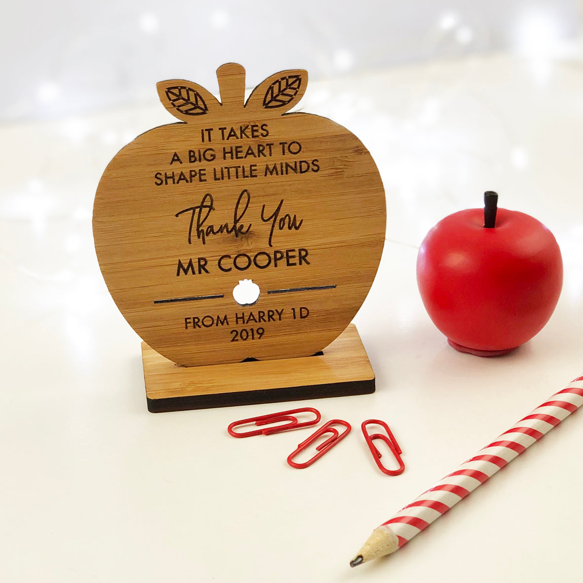 Personalised Teacher Apple Stand