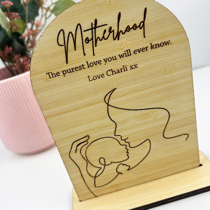 Personalised Motherhood Bamboo Arch & Stand