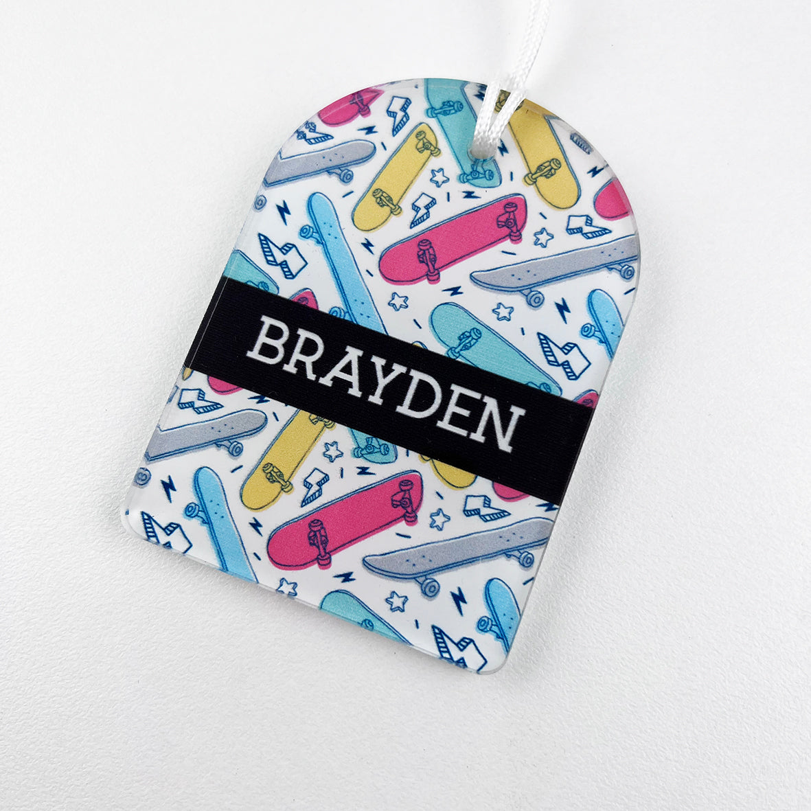 SALE! Arched Full Colour Bag Tags (names shown only)