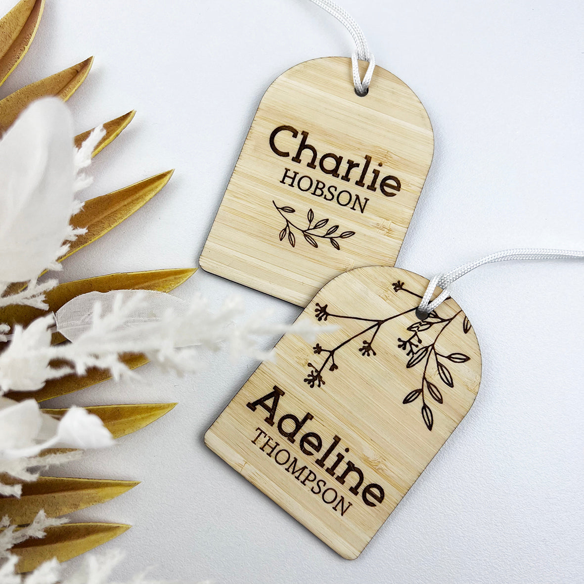 Arch Botanical Personalised Bag Tag 2 designs available