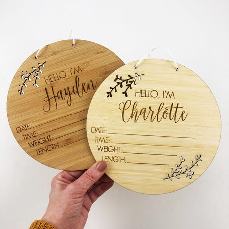 Birth Details Personalised Announcement Plaque