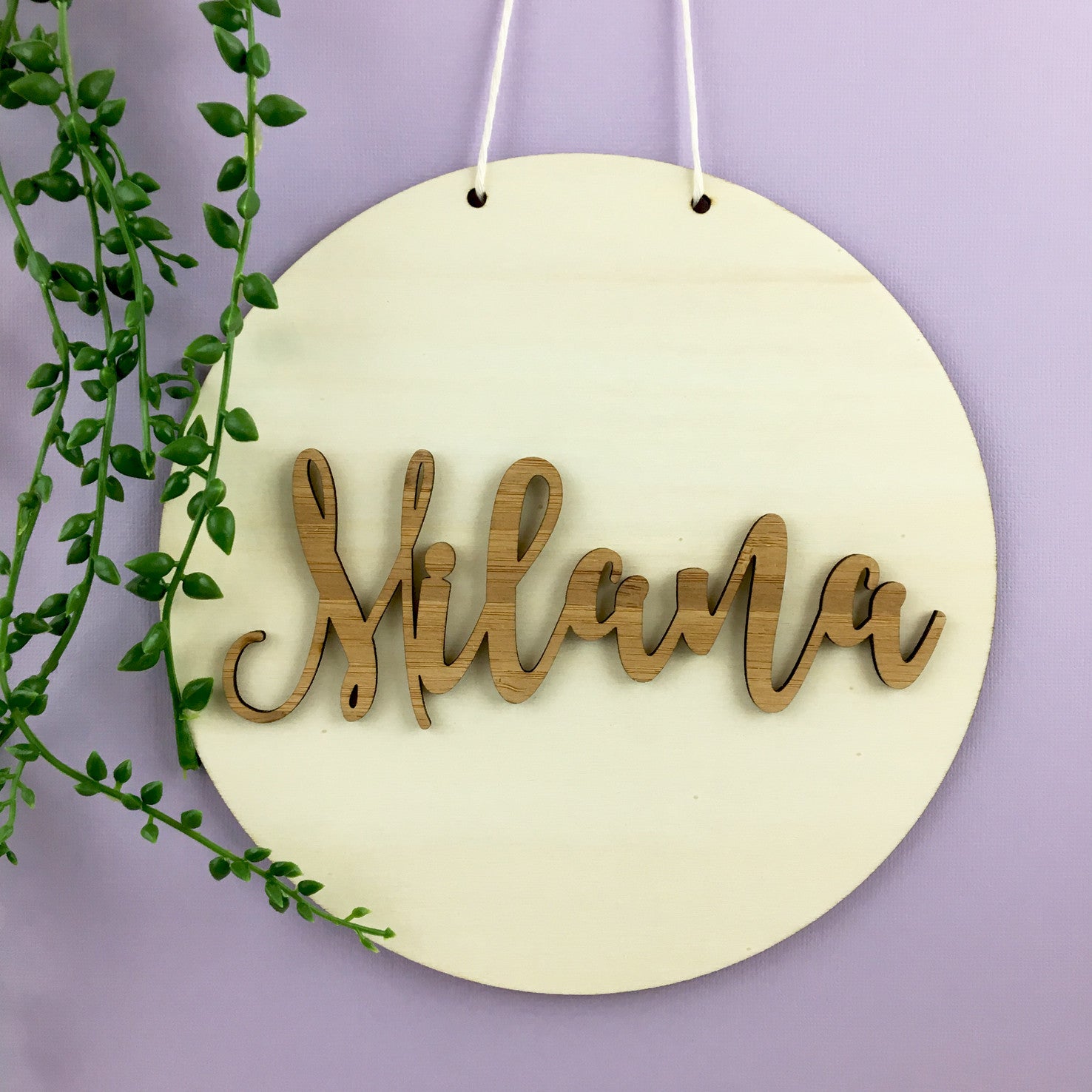 Bamboo Script Name Wall Hanging