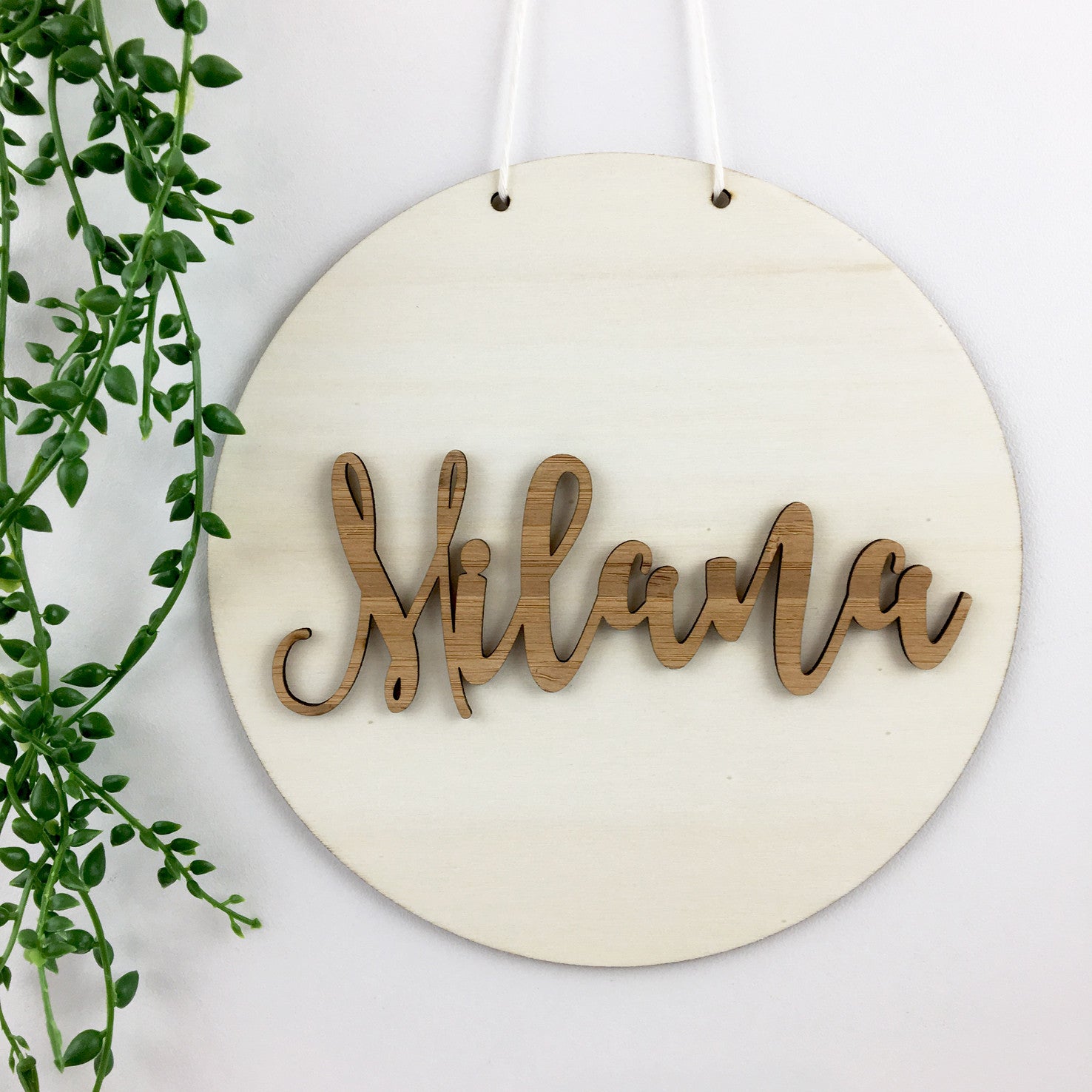 Bamboo Script Name Wall Hanging