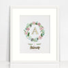 Bamboo (2 colour options) Wreath Name Print