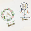 Bamboo (2 colour options) Wreath Name Print