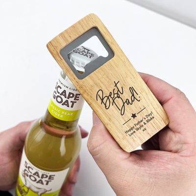 Best Dad Personalised Wooden Bottle Opener