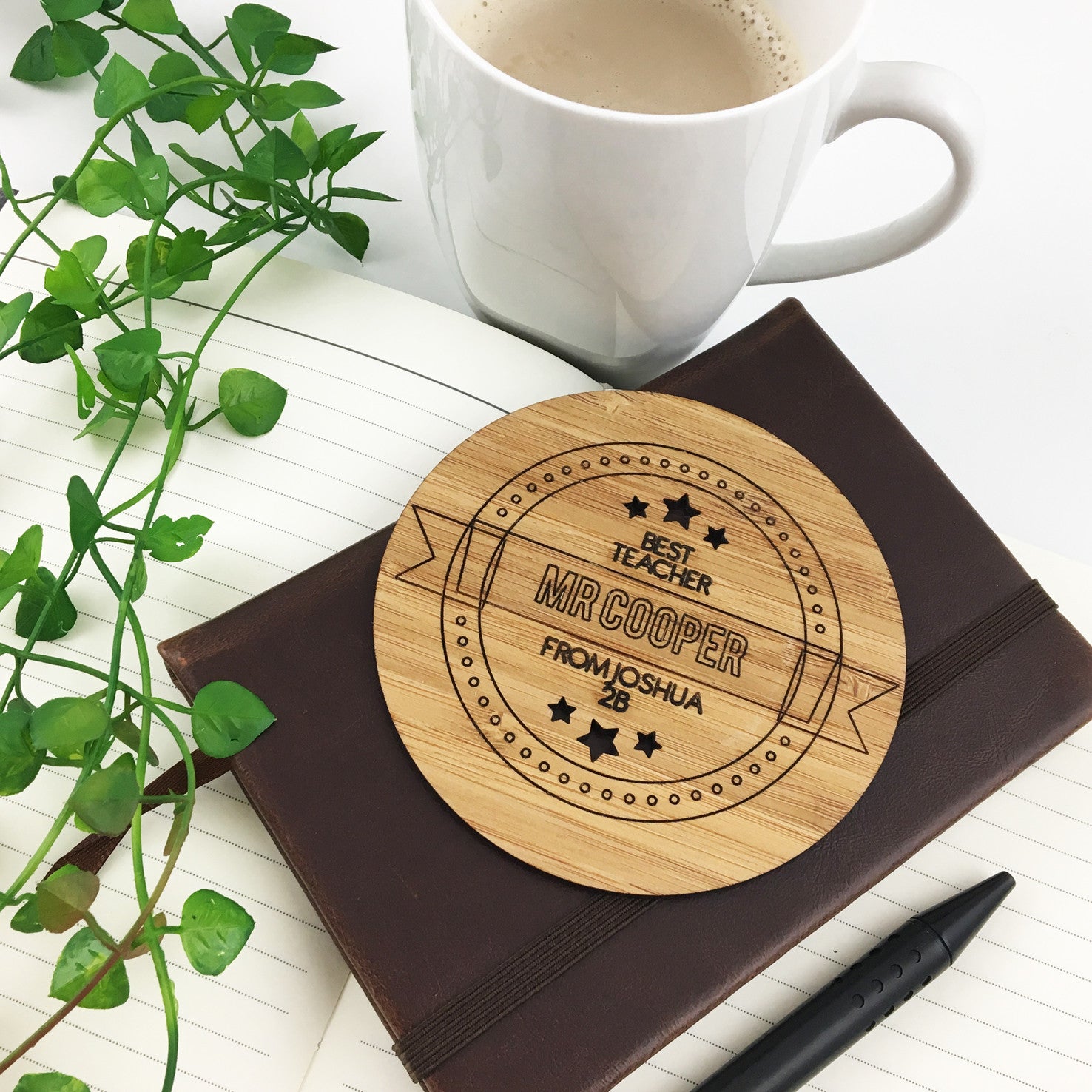 Personalised Best Teacher Drink Coaster
