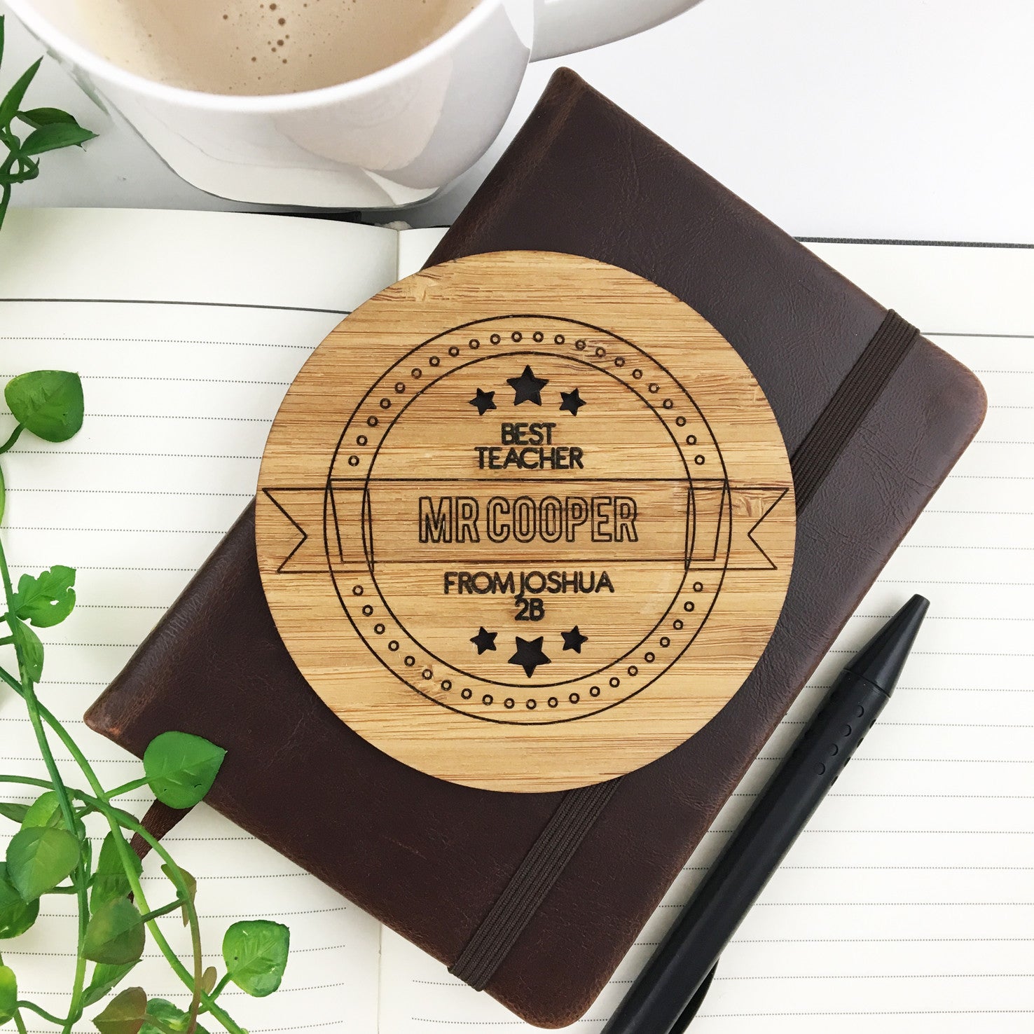 Personalised Best Teacher Drink Coaster