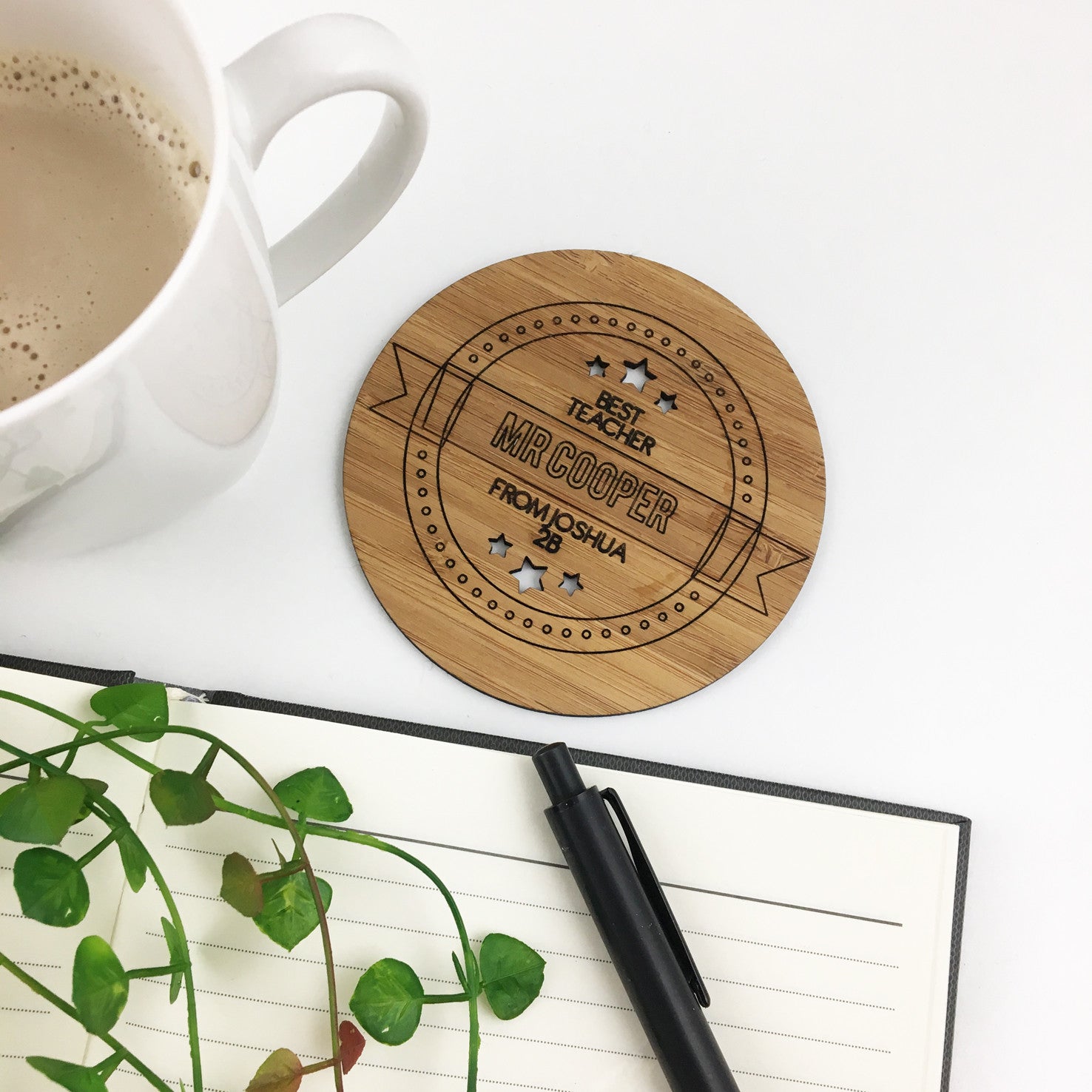 Personalised Best Teacher Drink Coaster
