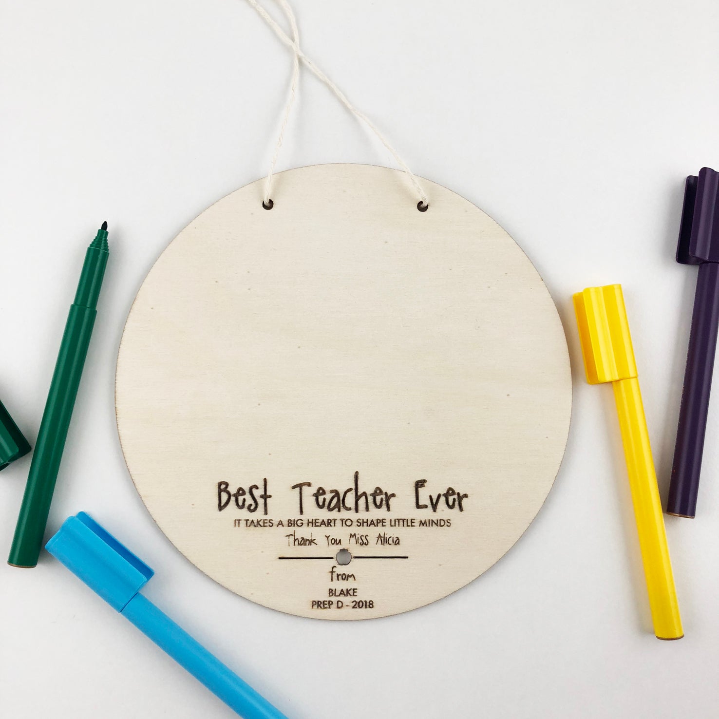 Kids Drawing Personalised Teacher Wall Hanging