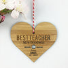 Best Teacher Heart Ornament