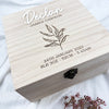 Engraved 3D Birth Details Square Keepsake Box (various designs)