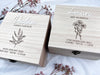 Engraved 3D Birth Details Square Keepsake Box (various designs)