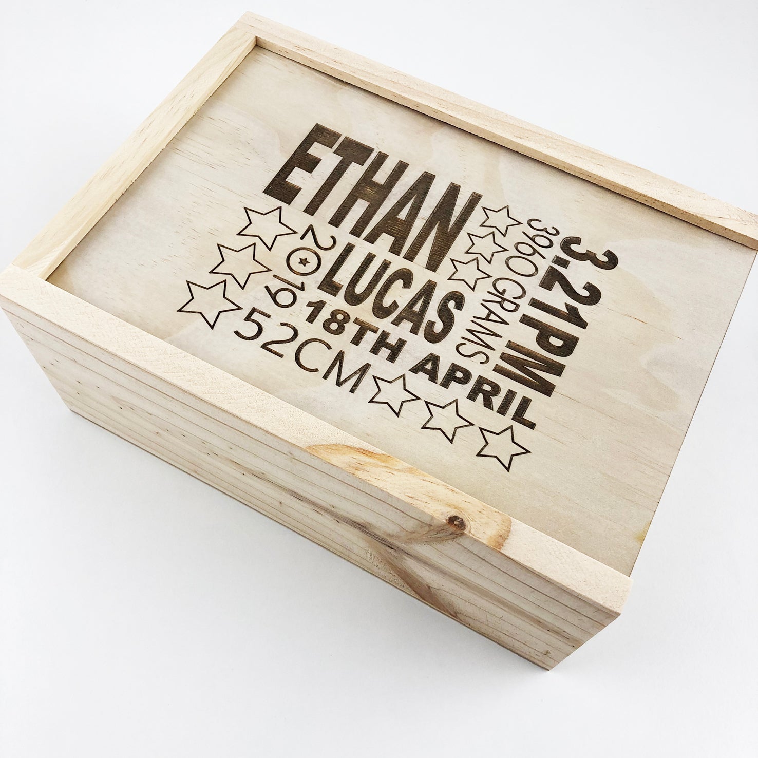 Personalised Birth Details Keepsake Box - Boys
