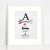 Black Acrylic Arrows Birth Print