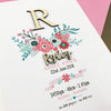 Bamboo (2 colour options) Bright Flowers Birth Print