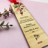 Floral Printed Ribbon Bamboo Bookmark