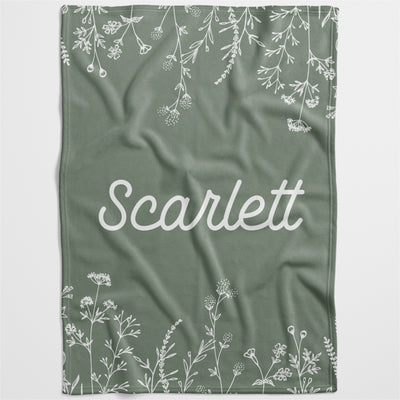 Botanical Foliage Personalised Blanket