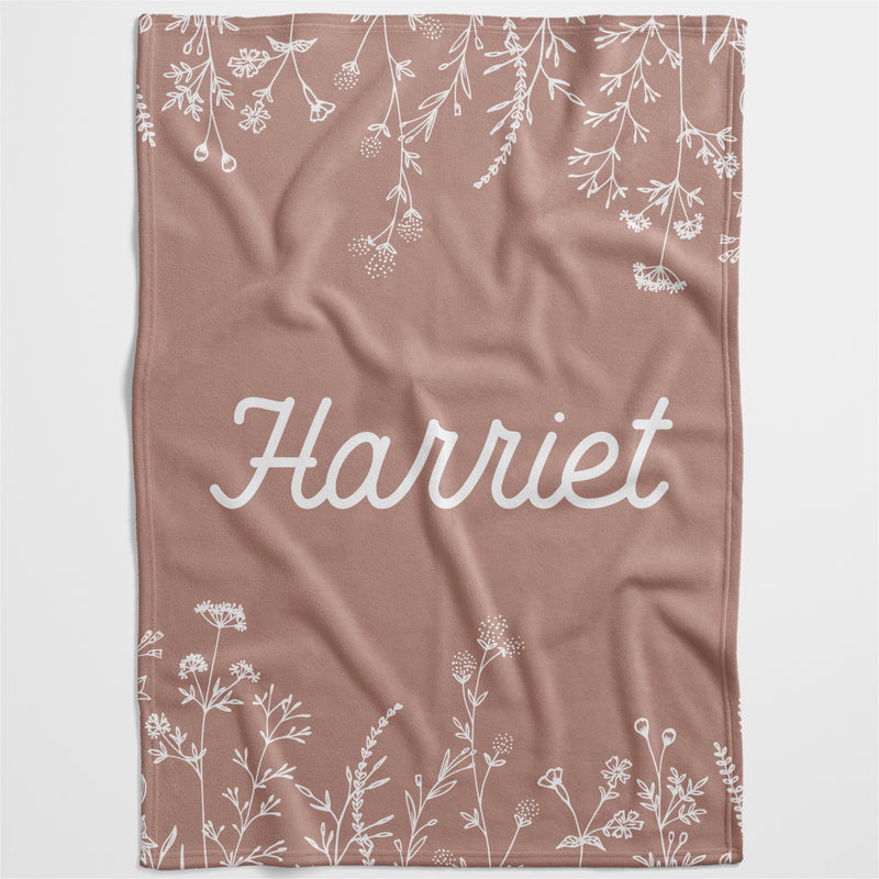 Botanical Foliage Personalised Blanket